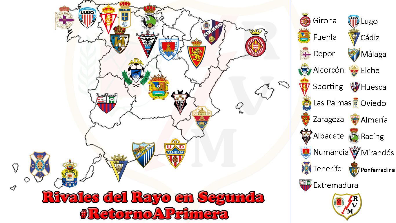 esta veneno teoría Los 22 equipos de Segunda División en la temporada 2019-2020 - Unión Rayo