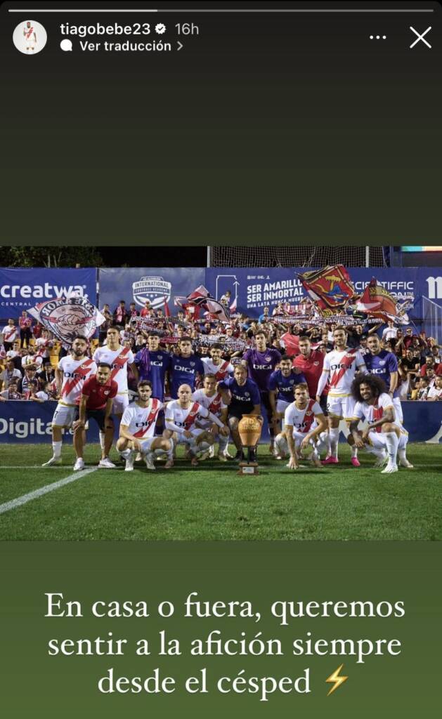 Los jugadores del Rayo lanzan un guiño a la afición en favor del acuerdo de entradas visitantes 3 img 8755