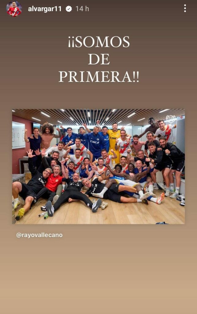Los jugadores del Rayo celebraron la permanencia en Primera a través de redes sociales 4 WhatsApp Image 2024 05 20 at 12.06.51