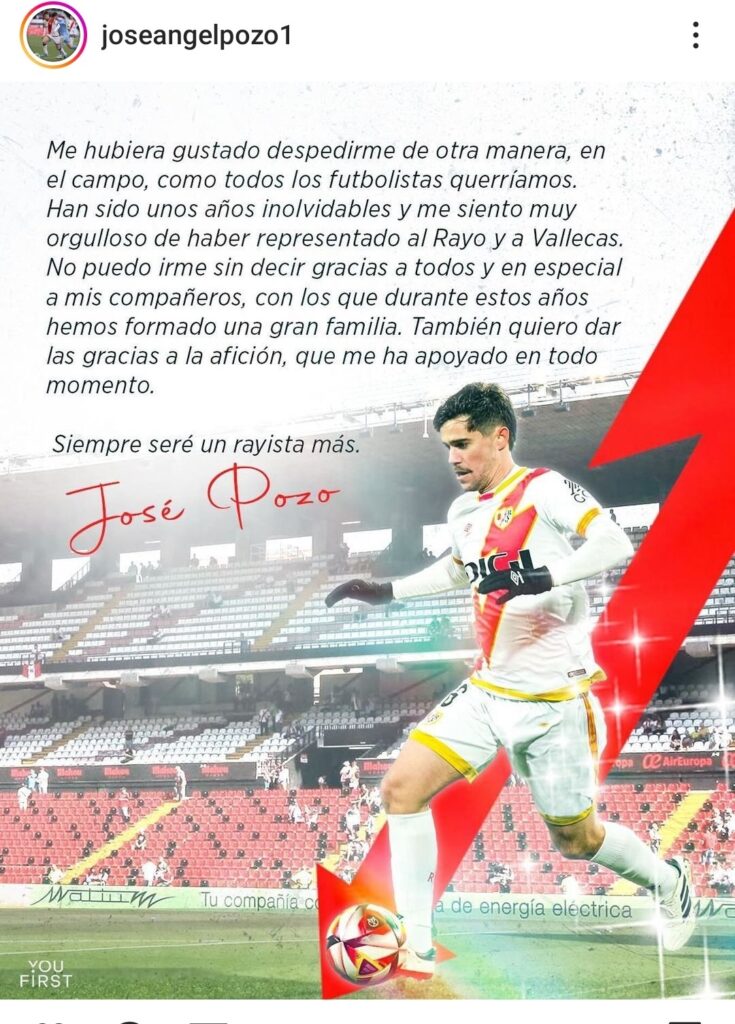 Pozo se despide del Rayo: “Siempre seré un rayista más” 2 img 2089 1