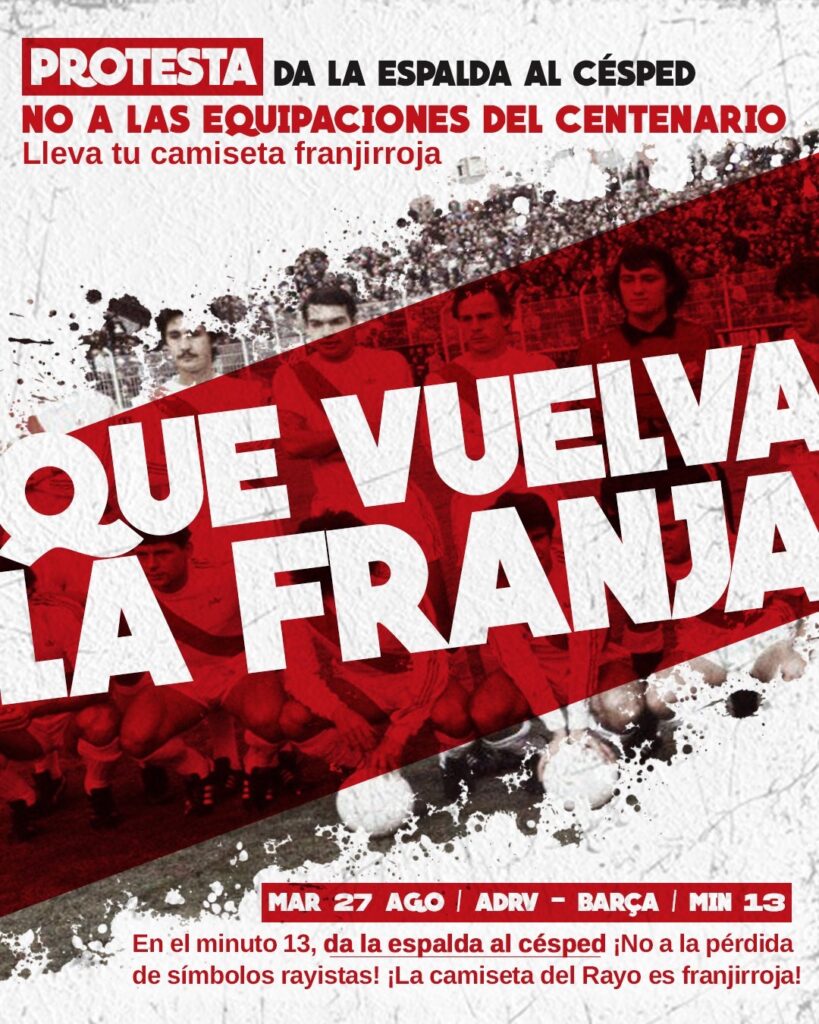 Protesta ante el Barça para que vuelva La Franja a la camiseta del Rayo 2 img 5133 1