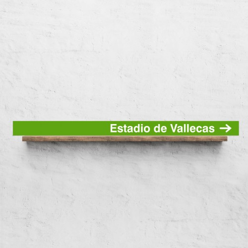 La Comunidad de Madrid pone en venta una edición limitada de la señal de metro "Estadio de Vallecas" 1 Señal de metro de Madrid Estadio de Vallecas