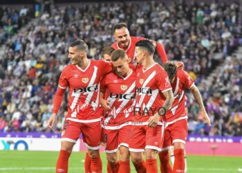 celebracion gol rayo vallecano valladolid