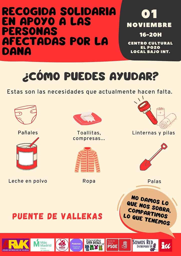 Asociaciones de Vallecas recogen y animan a donar a afectados por la Dana 2 img 6558 1