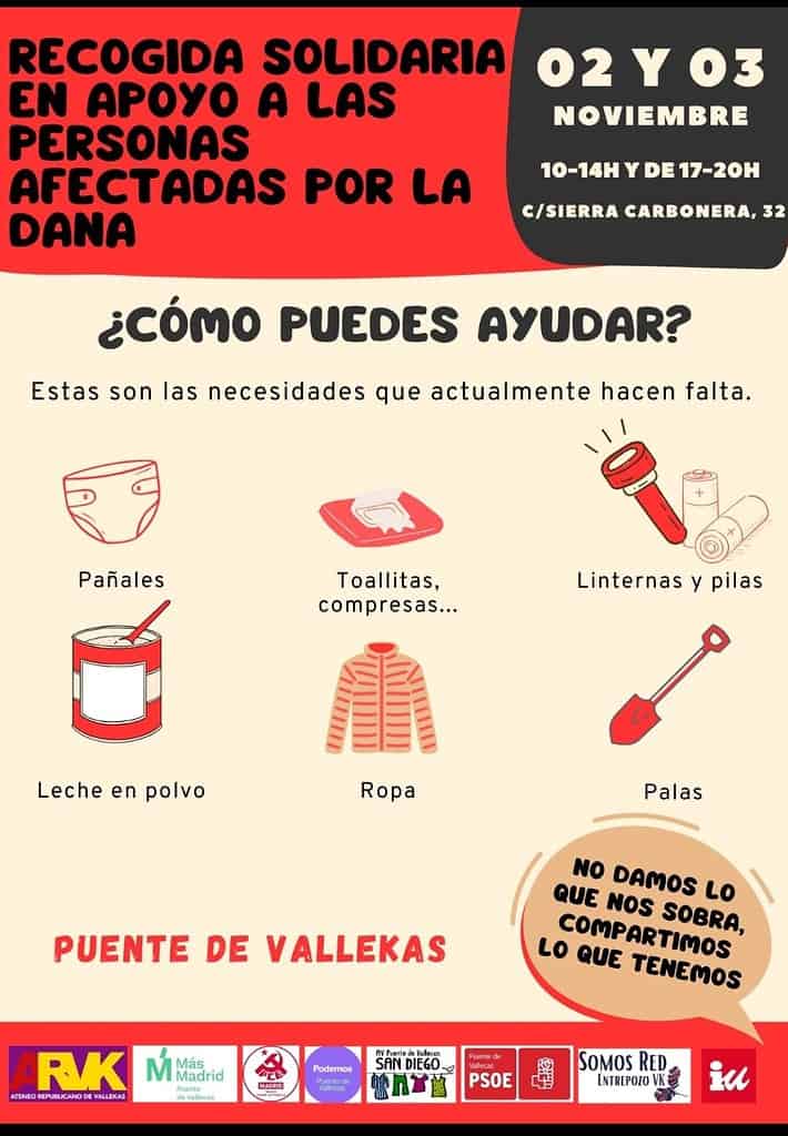Asociaciones de Vallecas recogen y animan a donar a afectados por la Dana 3 img 6559 1