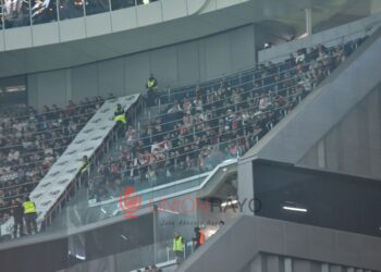 aficionados Rayo en el Santiago Bernabéu