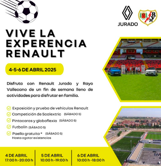 Fin de semana de actividades en la Ciudad Deportiva del Rayo Vallecano 1 Renault Jurado y Rayo