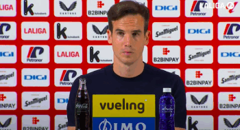 Íñigo Pérez tras la derrota ante el Athletic Club de Bilbao: "Estas cerca y si no lo conviertes pues algo sucede, en este caso un penalti, y te vas de vacío" 3 Íñigo Pérez