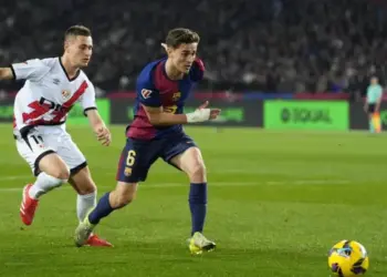 Gavi De Frutos Rayo Barça. Vía: EFE