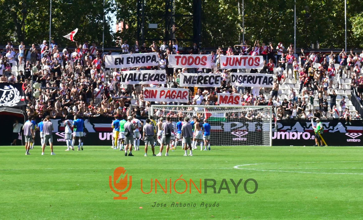 "En Europa todos juntos. Vallecas merece disfrutar sin pagar más", Bukaneros protestó ante un posible Euroabono 1 Vallecas Conference Rayo afición