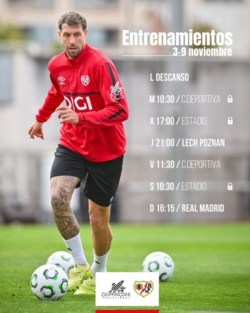 Plan semanal noviembre lech poznan y real madrid