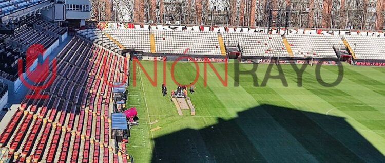 Rayo parches césped Vallecas