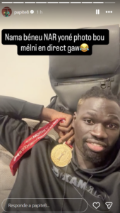 Senegal y Pathé Ciss se quedan sin Copa de África 3 Pathé Ciss vía Instagram