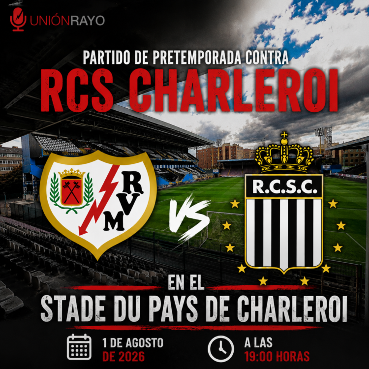 Horario y dónde ver el RCS Charleroi - Rayo Vallecano de pretemporada 1 a0ae04f9 02f4 4e1b 92dc 040a85ff5f25 1