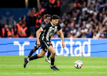 Yassin Belkhdim of Angers during the Ligue 1 McDonald's match between Marseille and Angers at Orange Velodrome on October 4, 2024 in Marseille, France. (Photo by Johnny Fidelin/Icon Sport)   - Photo by Icon Sport