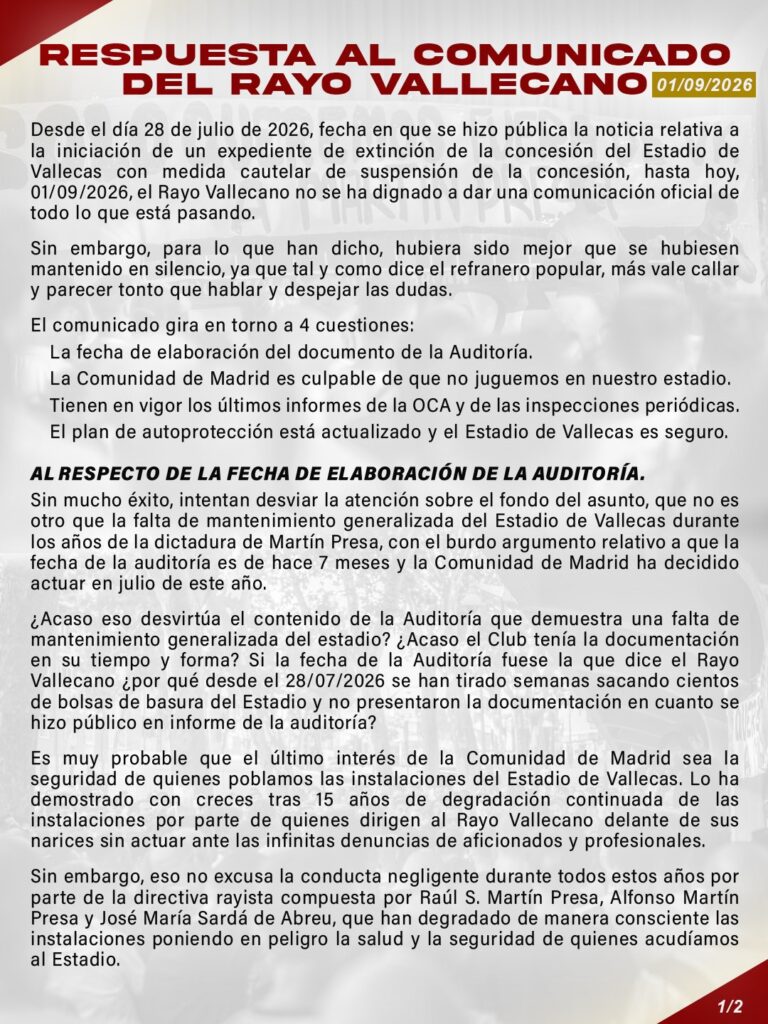 Peñas del Rayo: “Exigimos la salida inmediata de nuestra entidad de aquellos que durante los últimos quince años han puesto en peligro nuestra integridad física” 2 32e7f2e5 40fa 48ef a2f3 274707919bb5