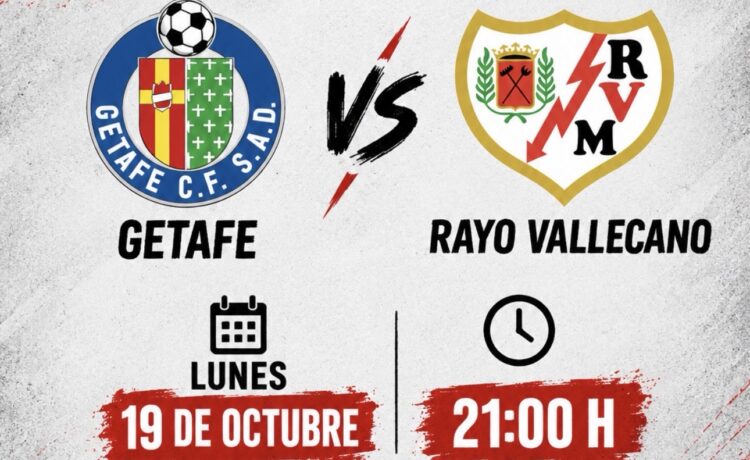 Horario jornada 9: Getafe-Rayo Vallecano, el lunes 19 de octubre a las 21:00 1 Screenshot
